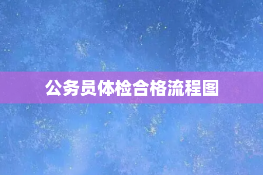 公务员体检合格流程图