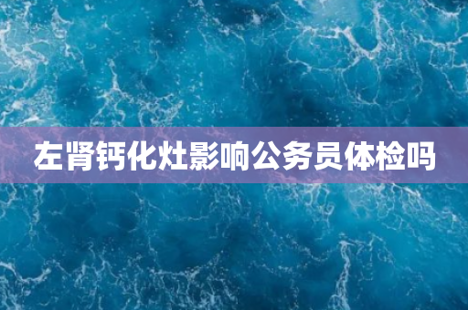 左肾钙化灶影响公务员体检吗