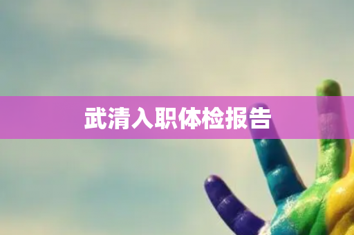 武清入职体检报告